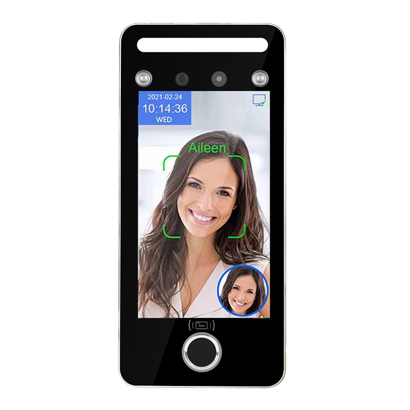 Dispositivo de la huella dactilar del reconocimiento de cara de la pantalla táctil 4,3 pulgadas para el acceso de la compañía