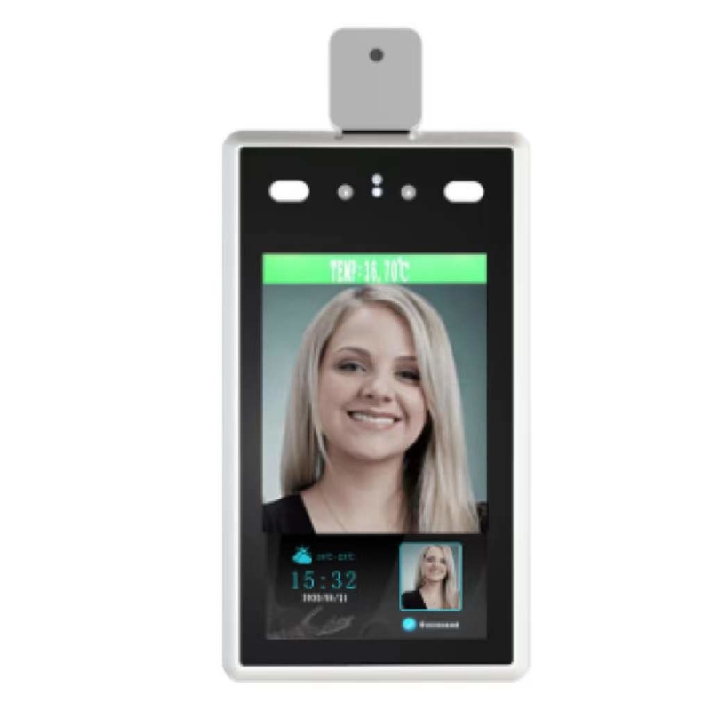 Dispositivos verticales de 2MP Biometric Face Recognition con temperatura