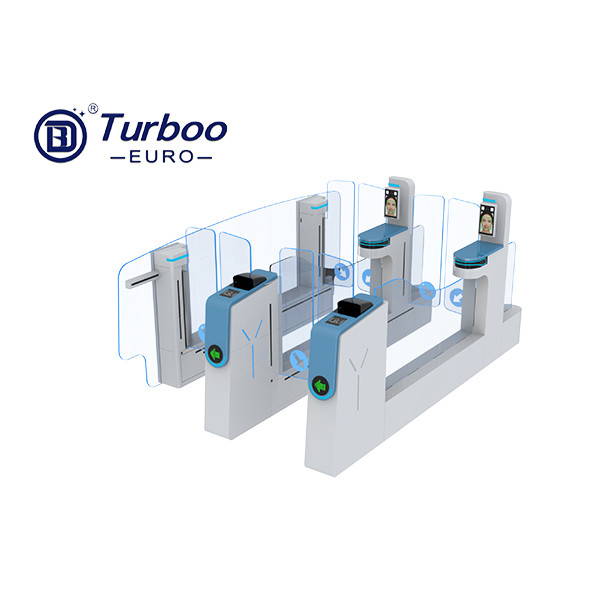 Puertas de oscilación dobles del aeropuerto del torniquete RS485 de la puerta de velocidad de la identificación